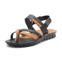 Provogue PV1109 Men Casual Sandals (Black & Tan)